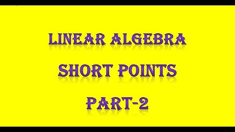 PG TRB/ POLYTECHNIC linear Algebra Short Points Part-2