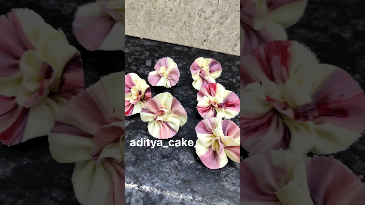Chocolate garnish flower tutorial 