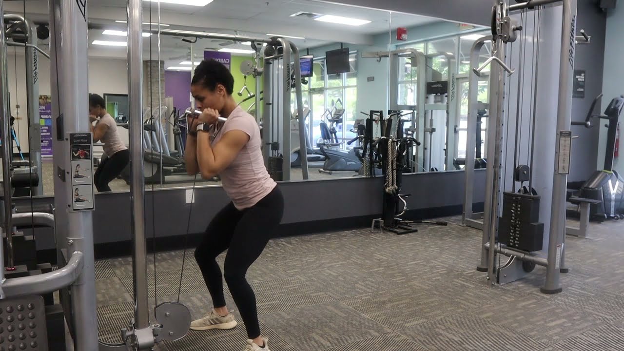 Cable D grip goblet squats YouTube