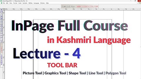 How to use Tool Bar in InPage| Kashmiri Language |  Picture Tool | Graphics Tool | Shape Tool