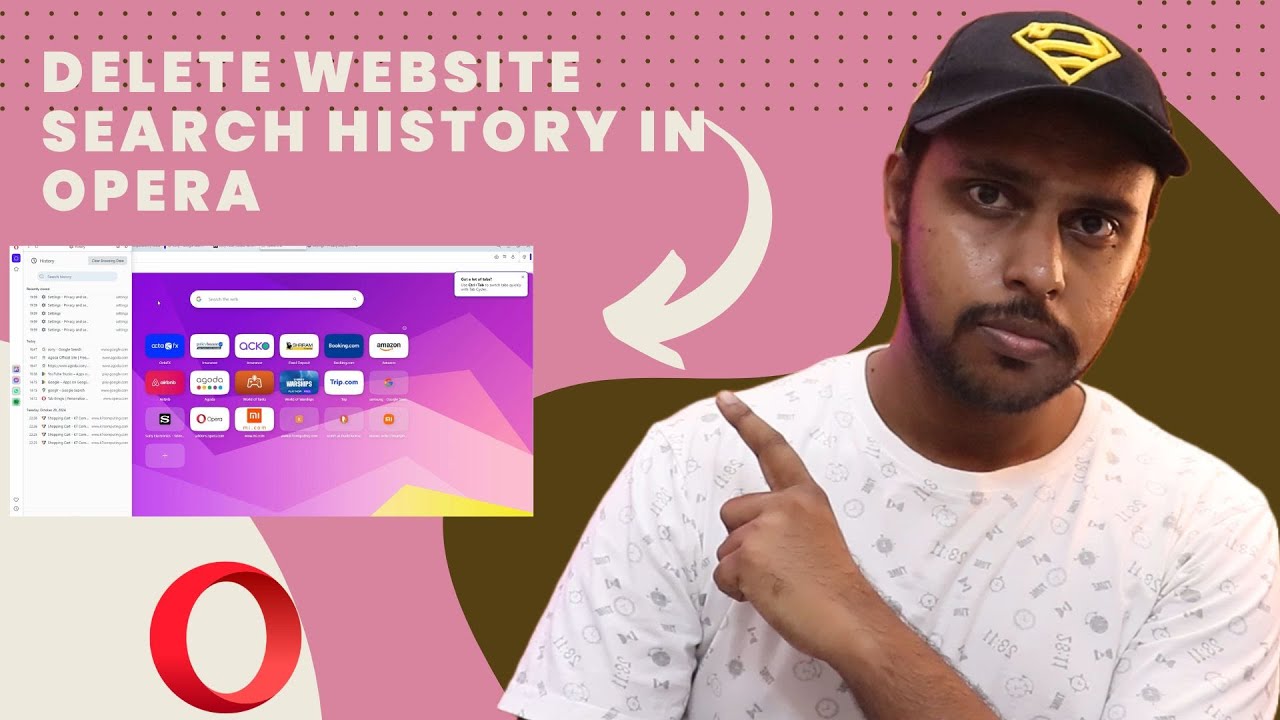 How to delete website search history in opera browser | delete history ...