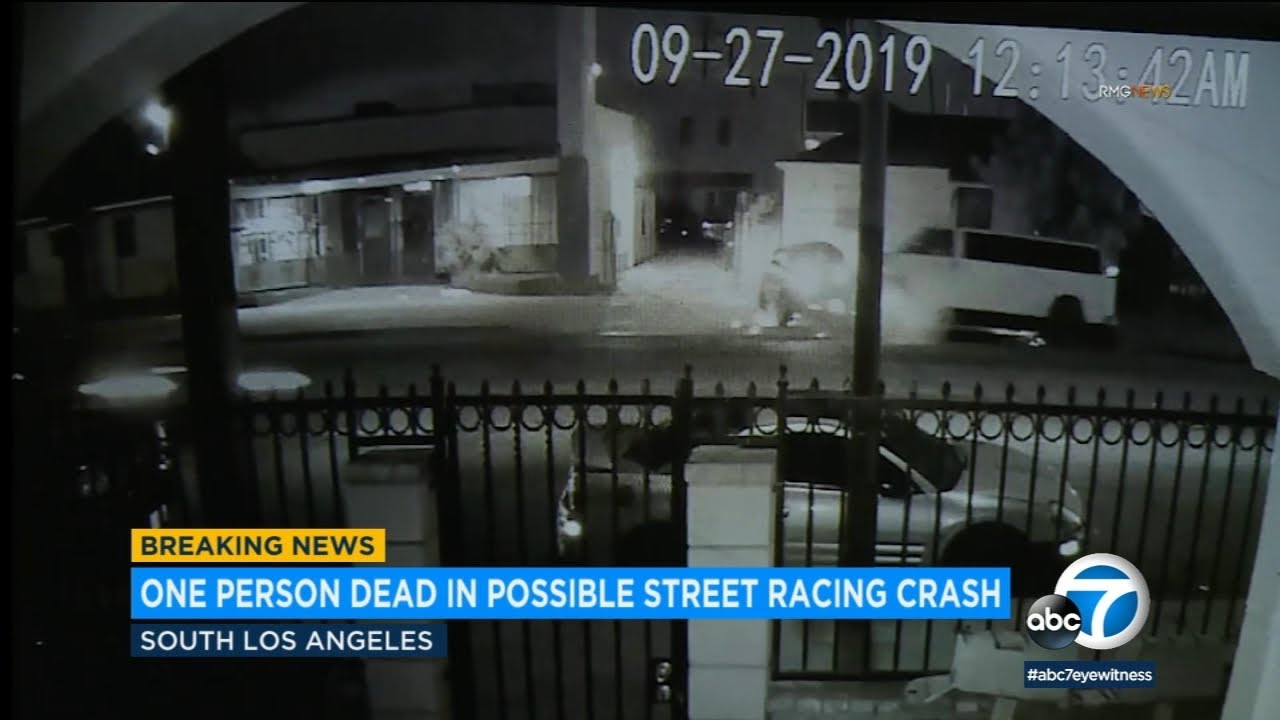 Possible street racing crash in South LA leaves 1 dead, police say ...