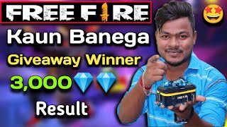 Free Fire Diamond Giveaway Result Technical Top Support