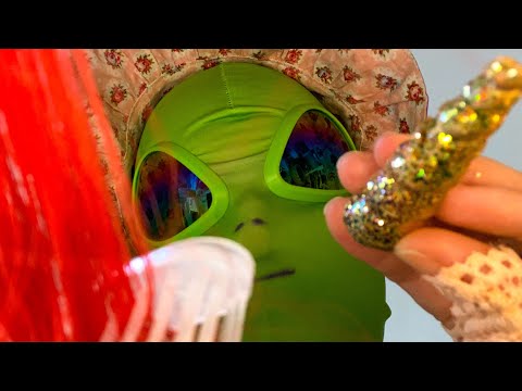 ASMR Alien tries a fancy hairstyle on you 👽lofi personal attention roleplay, actual camera touching