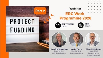 Webinar on ERC Work Programme 2026 - Part 2