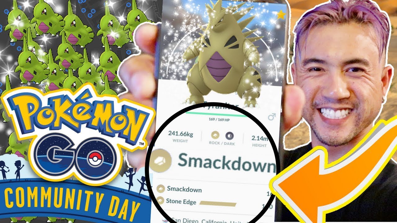 COMMUNITY DAY * LARVITAR * POKEMON GO [SMACK DOWN] BREAK DOWN (2018) - YouTube