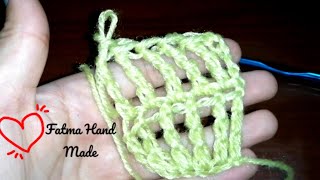 الدرس السابع من دروس تعليم الكروشية للمبتدئين غرزة العمود ب 3 لفات Crochet Tutorial 7