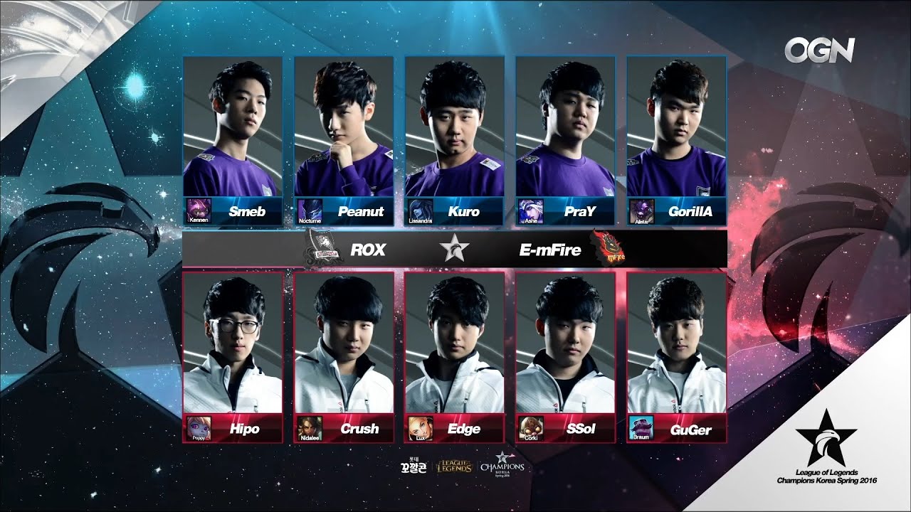 ROX vs EMF Game 1 Highlights - ROX TIGERS vs E-MFIRE - LCK Week 5 - SPRING 2016