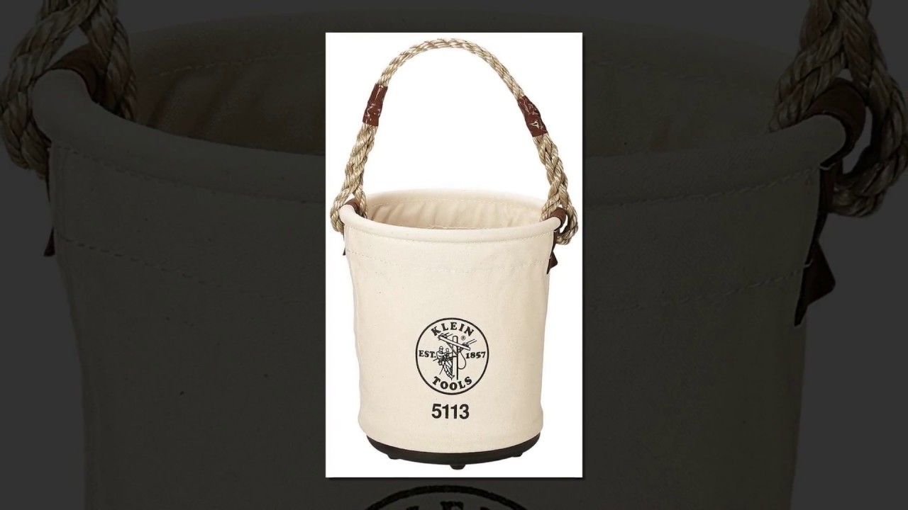 Wall Bucket  Review Klein Tools 5113 6 Canvas Tapered