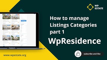 How to manage Property Categories in WpResidence Theme- Part1