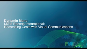 Dynamic Menu: Decreasing Costs with Visual Communications