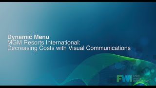 Dynamic Menu: Decreasing Costs with Visual Communications