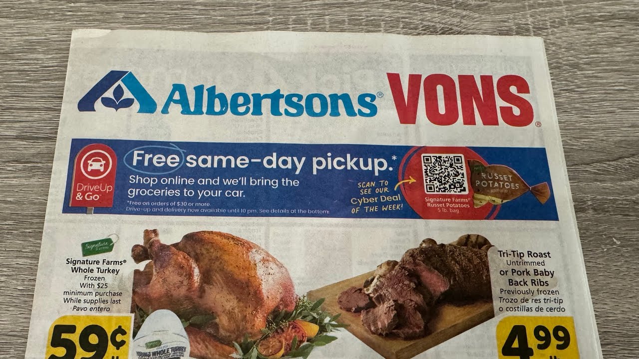 Albertsons/Vons/Safeway Ad-Scan | 11/6 - 11/12 | Nov 6 2024 - YouTube
