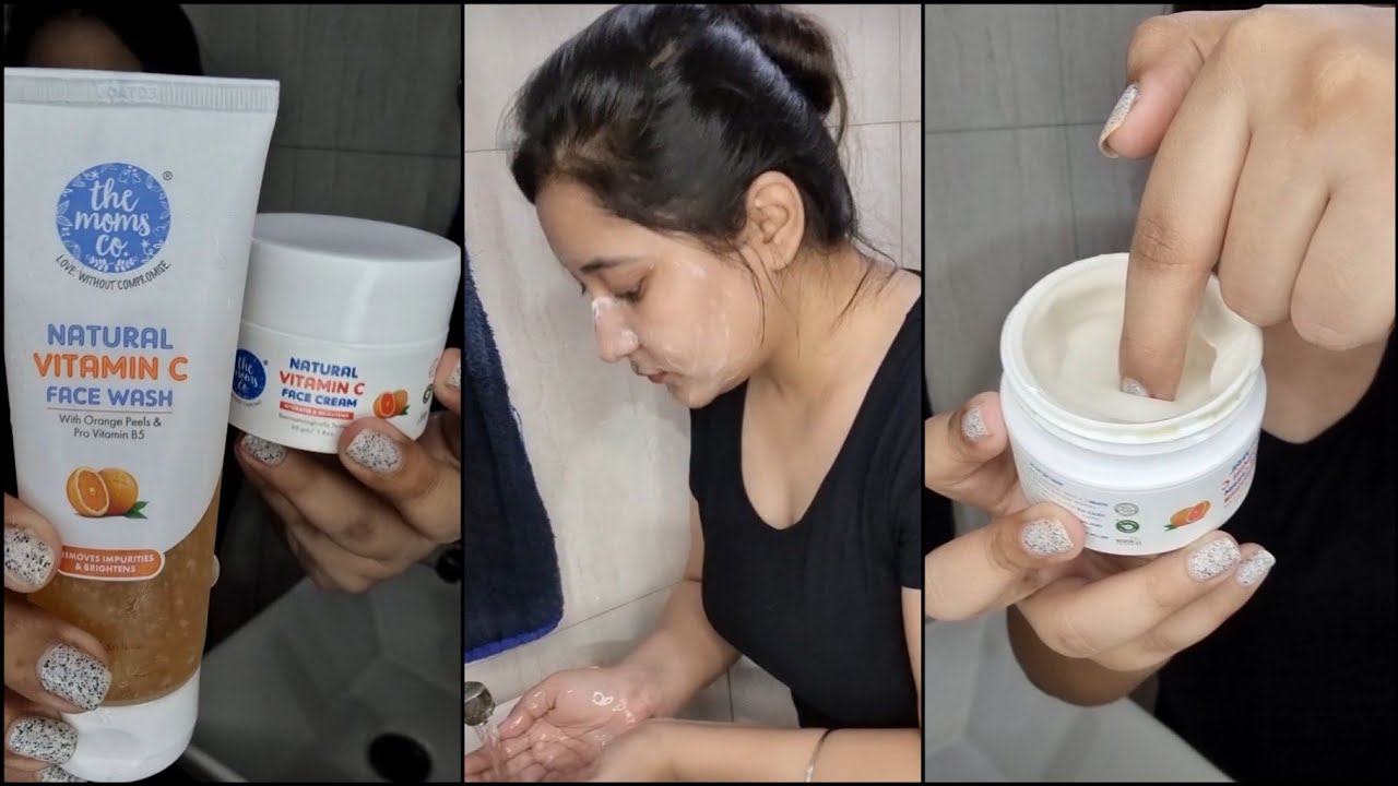 The Mom's Co. Vitamin C Face Wash & Face Cream Review - TakenByHue