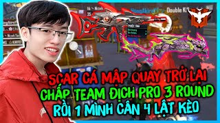 (FREE FIRE) SCAR MEGALODON CÁ MẬP ÔNG VUA TRỞ LẠI, HÙNG ONESHOT ĐỤNG ĐỘ PRO CHẤP 3 ROUND RỒI LẬT KÈO