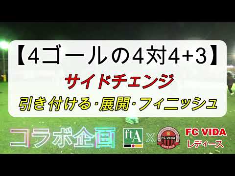 4ゴールの4対4+3【サイドチェンジ➞フィニッシュ】（Tr192）