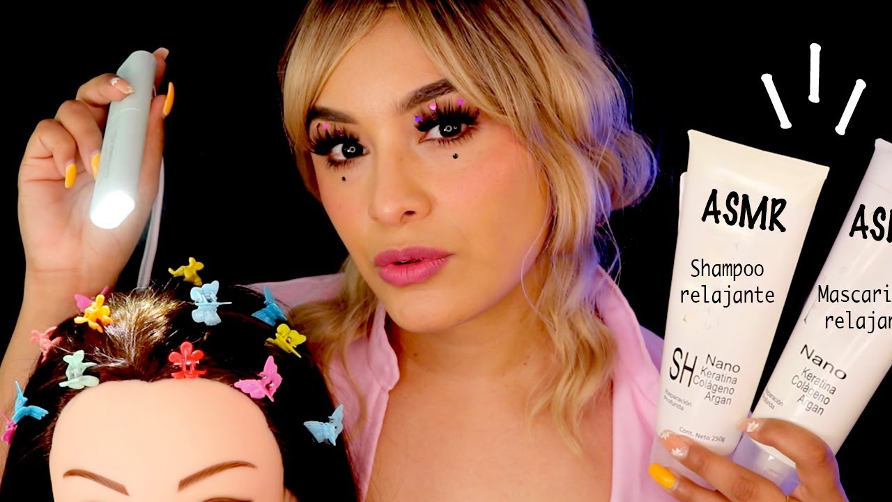 💆🏻‍♀️🚿 SPÁ CAPILAR para un 💤 SUEÑO PROFUNDO 💦🧼 Te LAVO el cabello, MASAJE & CEPILLADO