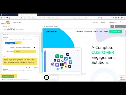 How to add whatsapp api floating  button to any website using Cloudflare