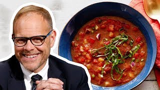 Alton Brown Makes 5Star Gazpacho | Good Eats | Food Network