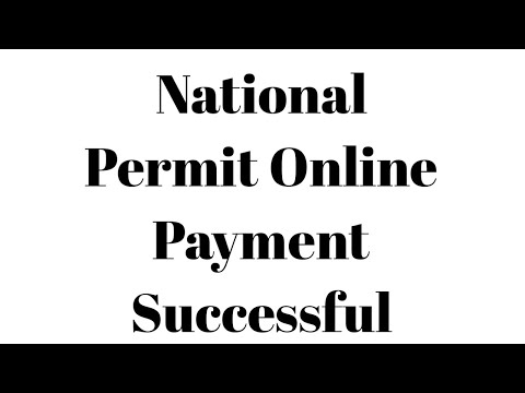 ONLINE PAYMENT NATIONAL PERMIT SUCCESSFUL