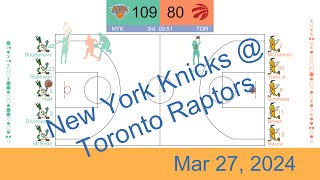 [NBA 2023-24] [Animated Replay] New York Knicks vs Toronto Raptors | Mar 27, 2024
