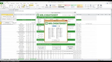 2014 Fantasy Baseball Cheatsheet Tutorial - Roto Auctions
