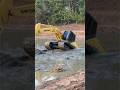 Excavator Stuck in Deep Mud | Epic Rescue by Another Powerful Excavator/#heavymachinery #excavator