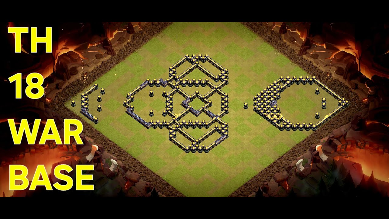 Town Hall 18 WAR + Legend Base with Link
