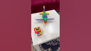 Awesome Aeroplane 👌👌 With building blocks made by Suhan #shorts #short #youtubeshorts
