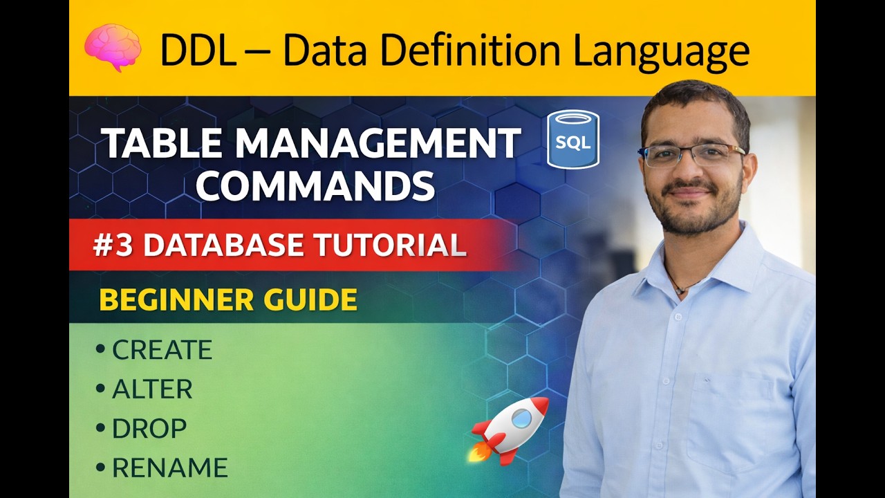 SQL DDL Commands Explained 🔥 | CREATE, ALTER, DROP, TRUNCATE (Beginner ...