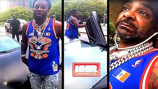 JIM JONES SEES CAMRON PULL UP IN A LAMBO IN HARLEM!!! 😲