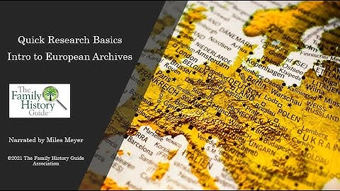 TFHG - Intro to European Archives