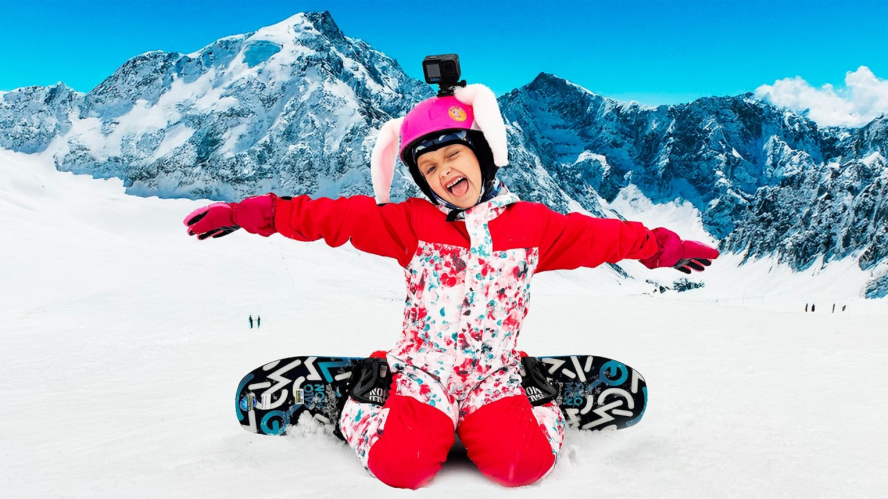 Naučila se Arianka konečně na snowboardu? | S rodinkou poprvé v Italských Alpách!