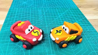 Clay modelling McQueen car clay art how to make McQueen car clay modelling for kids, clay videos