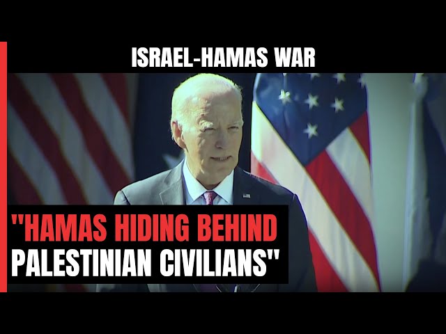 Israel Hamas War | Joe Biden Says "Hamas Hiding Behind Palestinian Civilians"  - YouTube