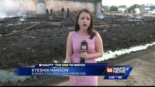 Canton warehouse goes up in flames