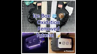 How to remove Oxidation from white unpainted soles using an Ice Box UV LED Light