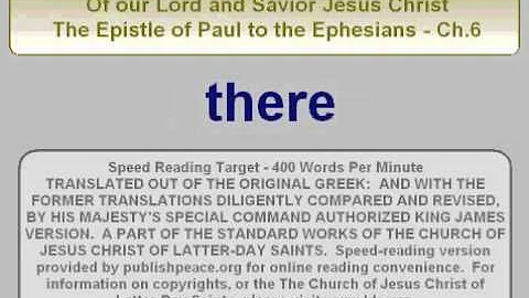 LDS NT Eph 6 - King James Bible, New Testament, Ephesians chapter 6