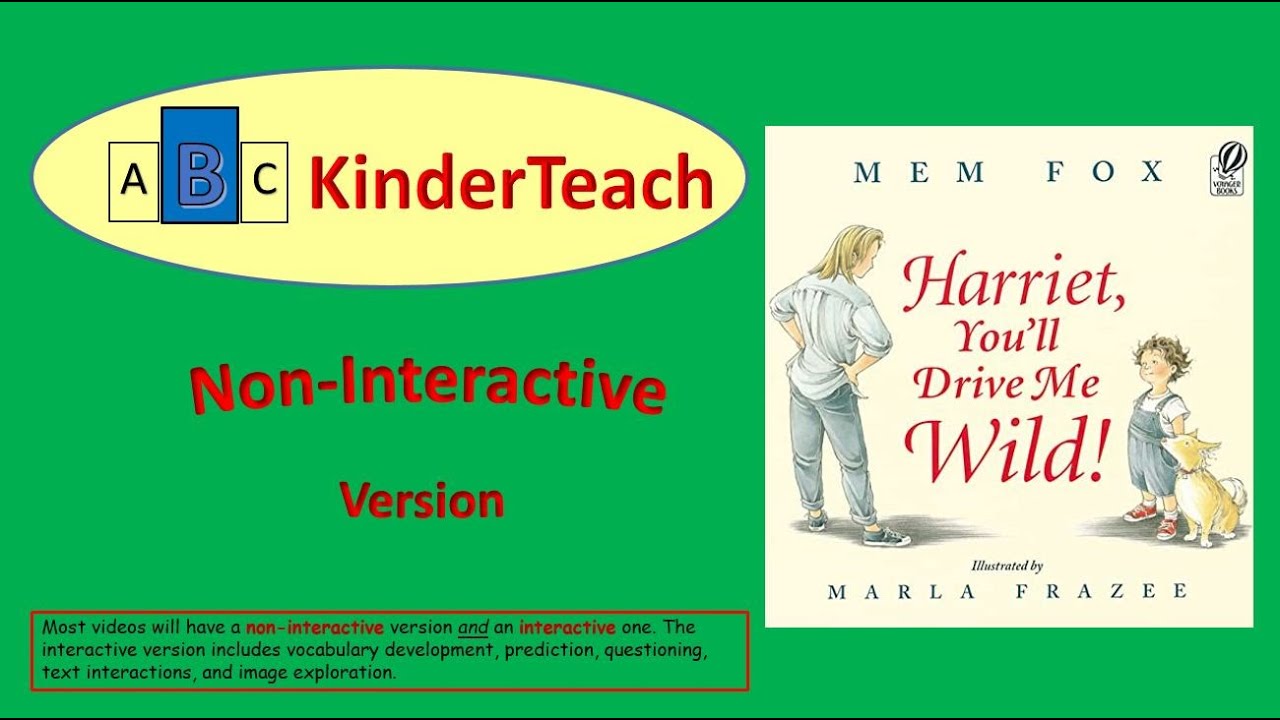 Harriet, You'll Drive Me Wild! NonInteractive Read Aloud YouTube