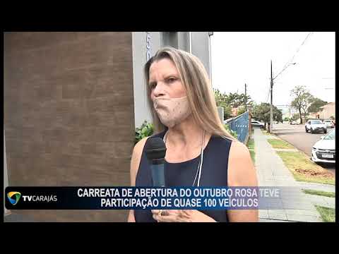 Carreata de abertura do outubro rosa teve participação de quase 100 veículos em Campo Mourão