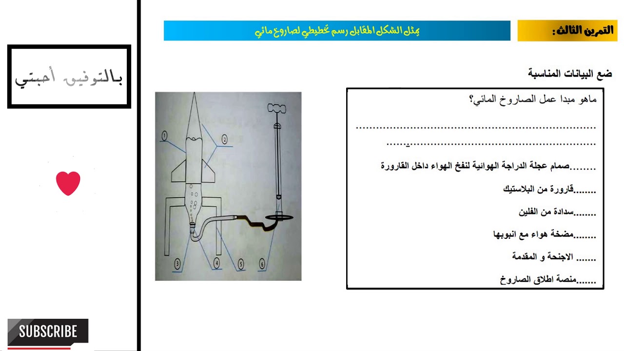 نموذج امتحان الفصل الثالث في مادة التربية العلمية - لتلاميذ السنة الرابعة ابتدائي 2018