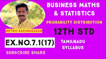 12th Std BM Ex.7.1(17) Determine the binomial distribution of for which the mean is 4 and variance 3