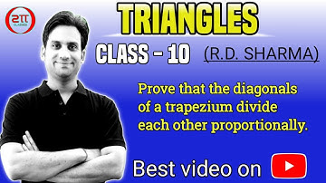 Prove that the diagonals of a trapezium divide each other proportionally.