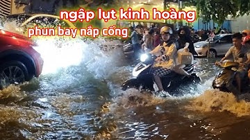 Ngập lụt kinh hoàng Song Hành Hóc Môn sau trận mưa lớn nước ngập lênh láng ở Sài Gòn