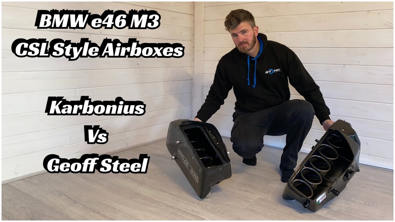 BMW e46 M3 CSL Airbox comparison review - Karbonius vs Geoff Steel Racing -  Part 1 