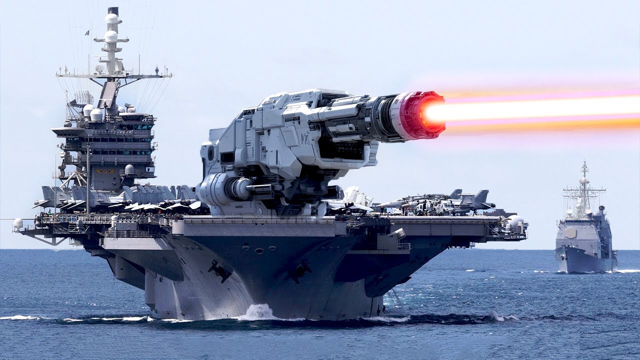 High-Power LASER on US Aircraft Carrier TAKES DOWN China, Russia In 10 SEC! - YouTube