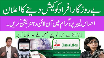 Ehsaas Labor Fund Program Online Registration