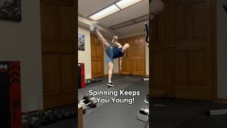 Spinning Keeps You Young! #martialarts #longevity #wellbeing #over40fitness #healthyaging