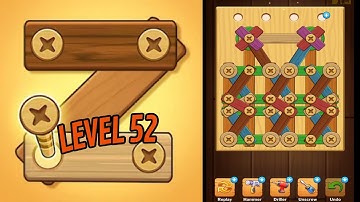 🏅 SCREW PUZZLE: Wood Nut & Bolt 🤪 Level 52 🧩 Gameplay Walkthrough