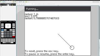 TI-Nspire & Python / a simulation of a single pendulum